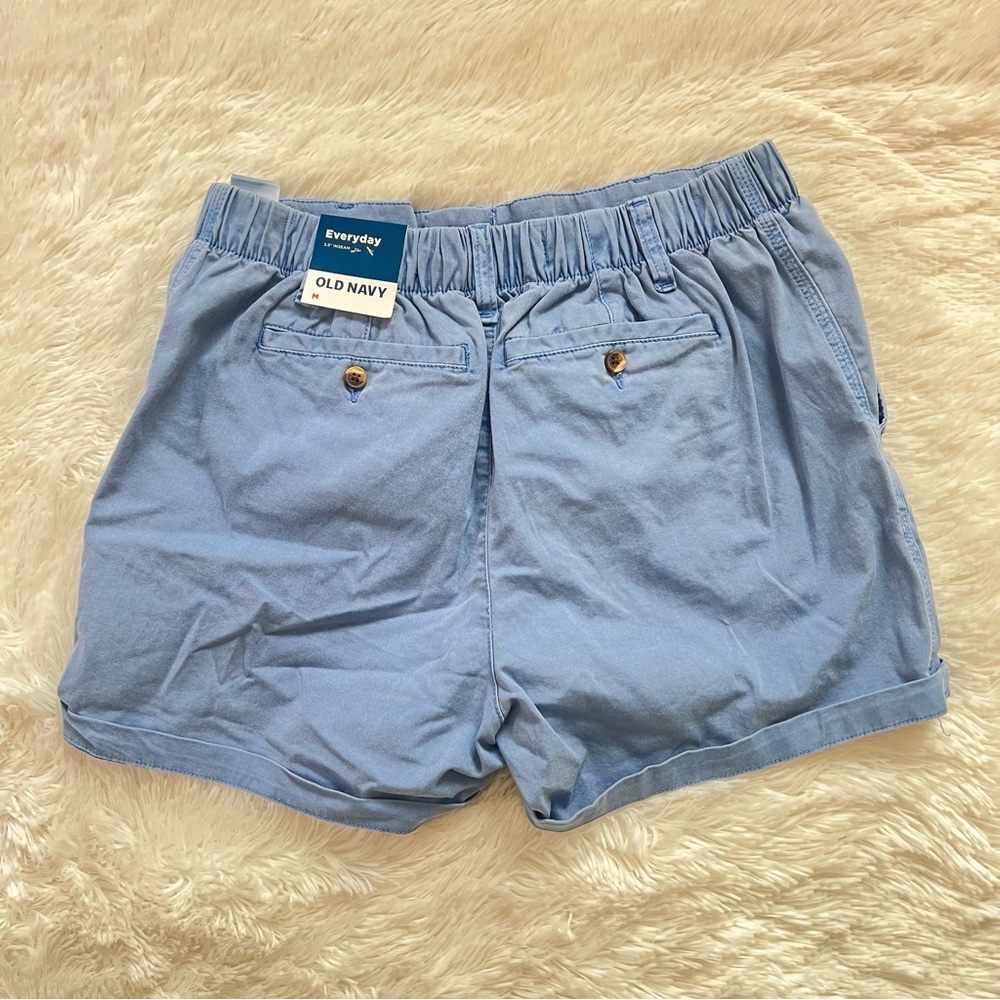 Old Navy Everyday Shorts Light Blue Mid-Rise 3.5" Inseam - Size M NWT - Picture 7 of 7